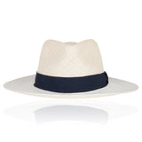 Fedora hat - Panama - Sandra - natural crown-white brim