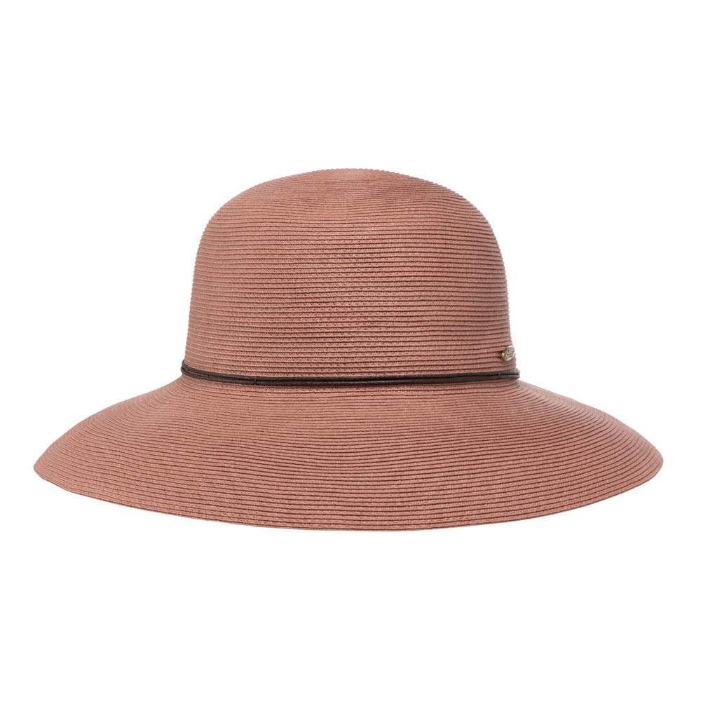 Wide Brim Straw Hat Anna in mauve purple,OSFA,SPF50 – Bronteshop display picture 1