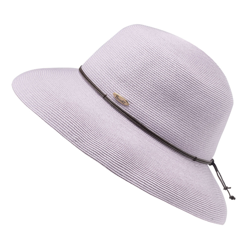 Wide brim straw hat Anna, lilac,rollable,SPF50+,OSFA – Bronteshop
