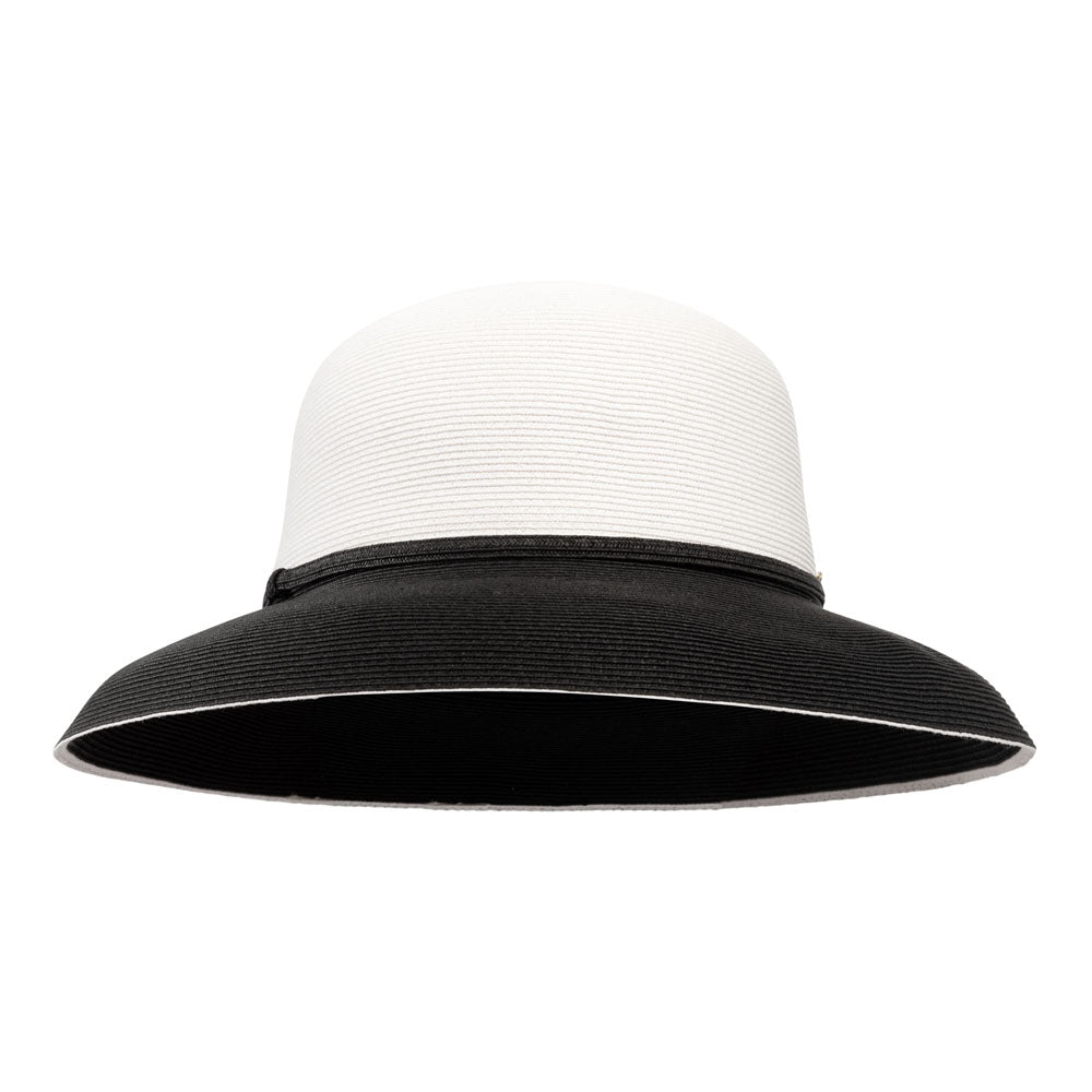 - NWT Black and White Wide-Brim Sun Hat from Indonesia Handmade OS Indonesia Indonesia Flag Bucket Hat Unisex Fisherman Hat Sun  main image 2