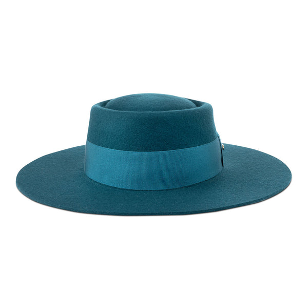 Boater hat - Ceylan - teal green