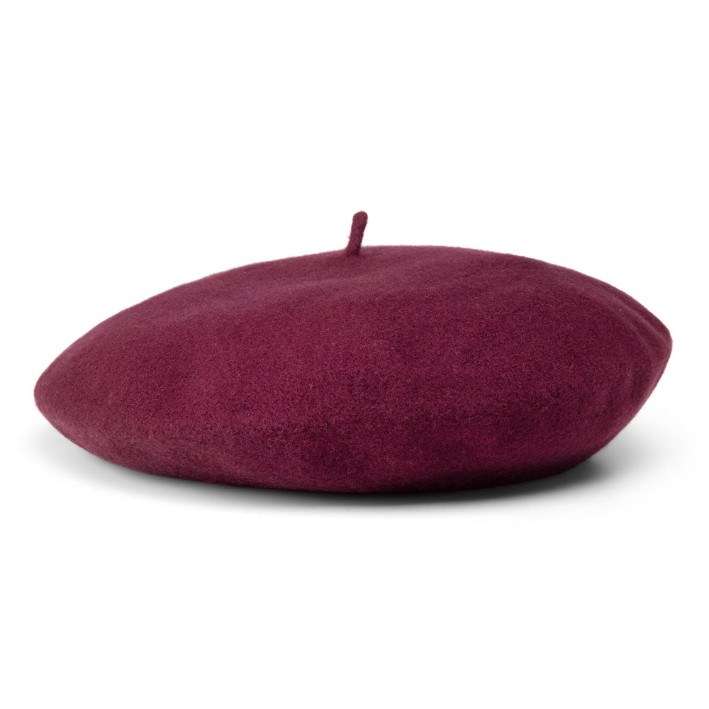 Flo-scarlet win winter Beret Basque-100% wool-OSFA – Bronteshop display picture 1