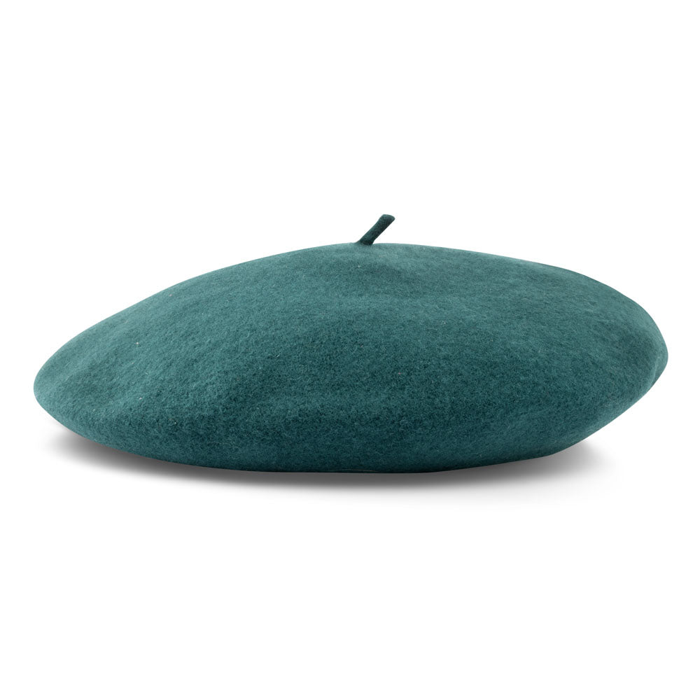 Flo-Winter Beret Basque-dark green 100% wool-OSFA – Bronteshop