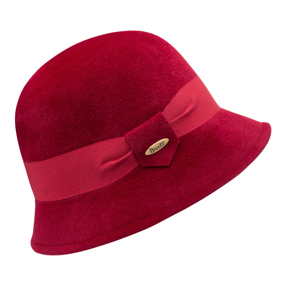 Nne West Flower Applqué Wool Felt Cloche Hat | Cloche Hat, Black Wool