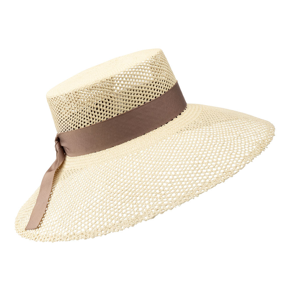 Pamela - Panama straw,wide brim hat - naturel – Bronteshop display picture 3