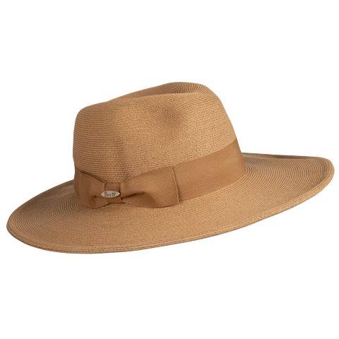 Veronique-wide brim fedora straw hat camel,SPF50 ,OSFA – Bronteshop