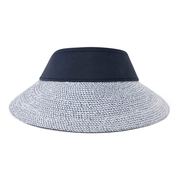 Sun visor - Evy - blue-white melee & navy