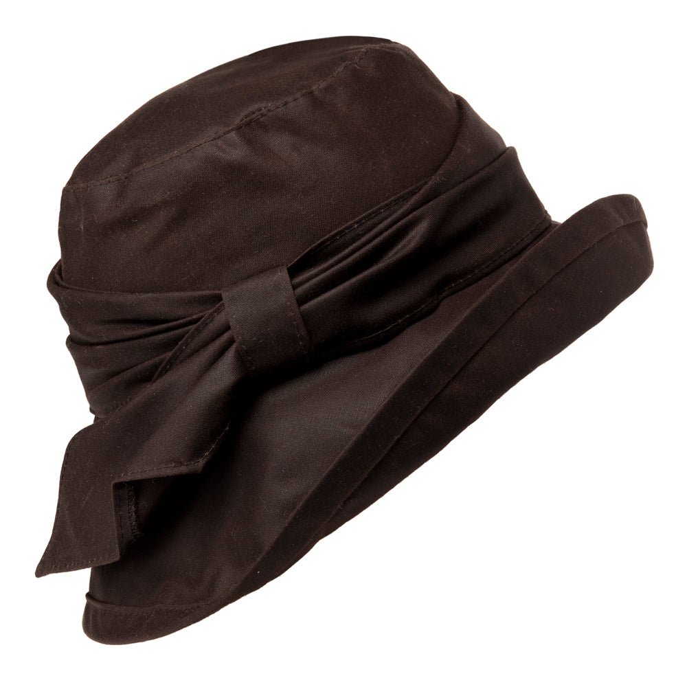 Bessa-brown, water repellent rain hat, bucket style – Bronteshop