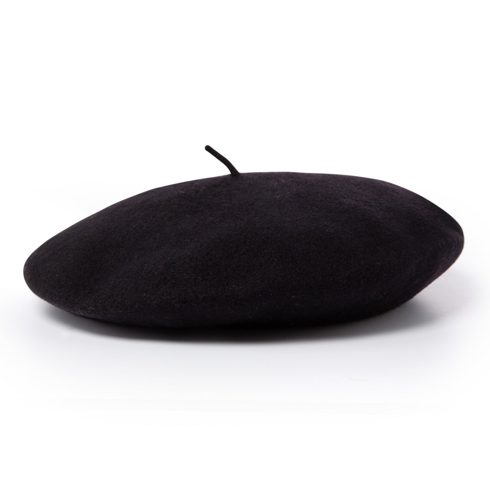 未使用 BUENAVISTA × Marbles BASQUE BERET Flo-Winter Beret Basque-Black-100% wool-OSFA – Bronteshop