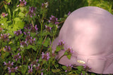 Bronte-winter Cloche hat with bow- Sophia in pastel pink