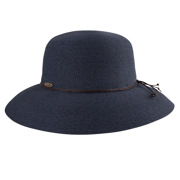 Wide brim hat - Anna - navy blue