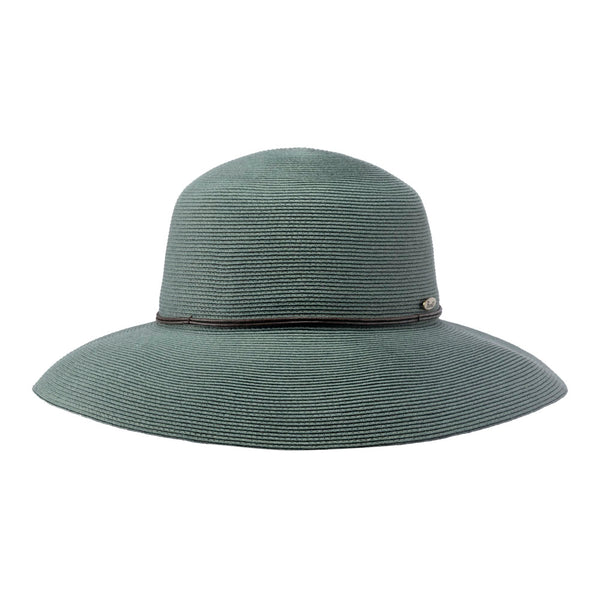 Bronte wide brim Anna hat in green, spf50, rollable,osfa