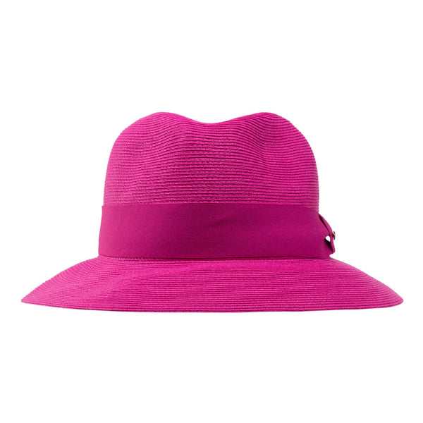 Bronte - Josephine-fedora summer hat, SPF 50, in bright pink colour