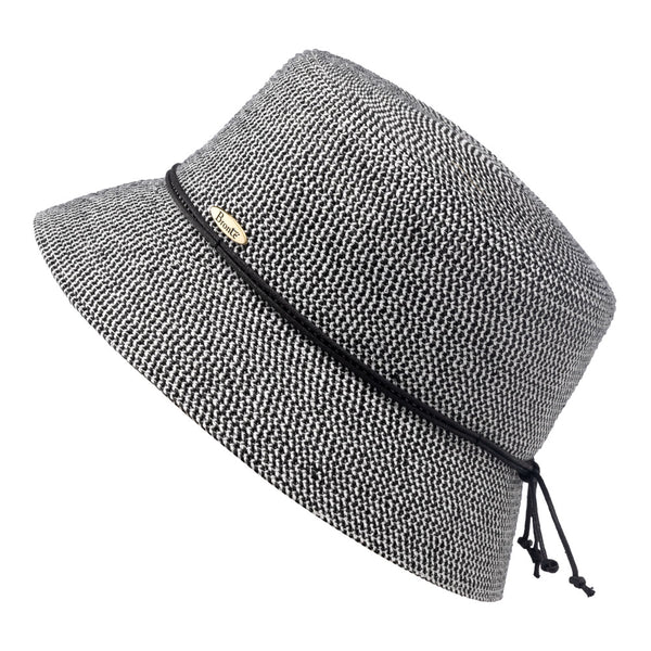 Bronte-bucket hat Joy- in black and white-SPF50