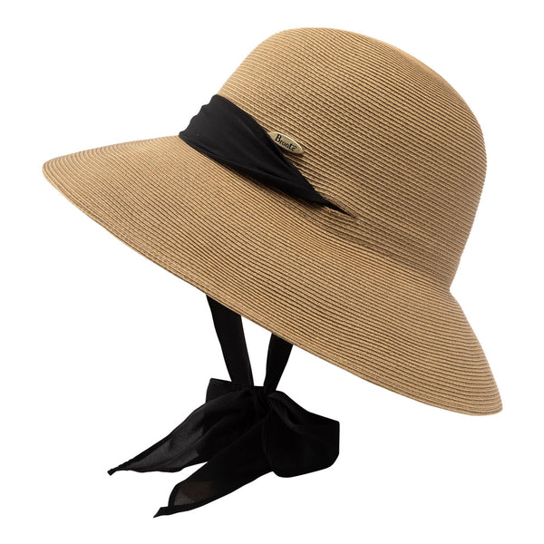 Bronte-scarf straw hat Manly for women, packable, OSFA, SPF50