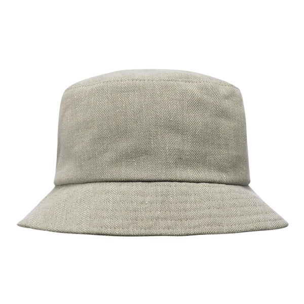 Bronte-summer bucket hat MATT-green linen