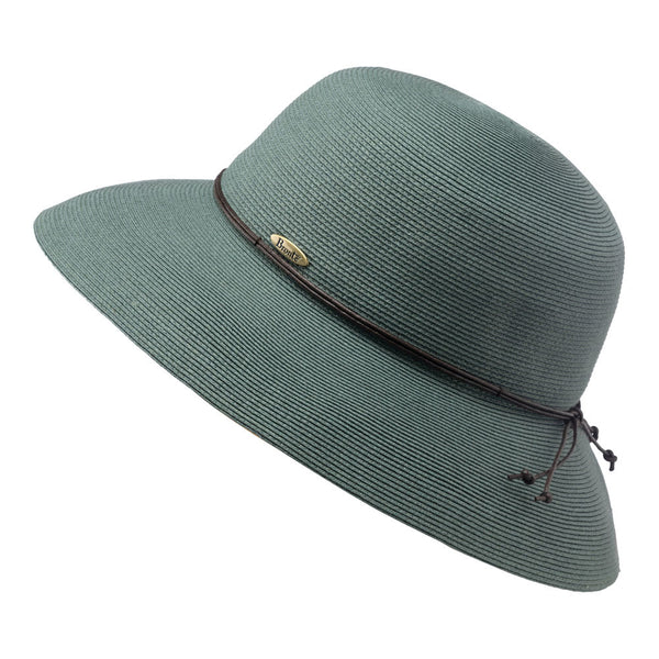 Bronte-Wide brim sun hat - Anna - green- travel hat