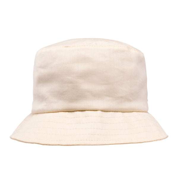 Bronte -linen Bucket hat - Matt -beige