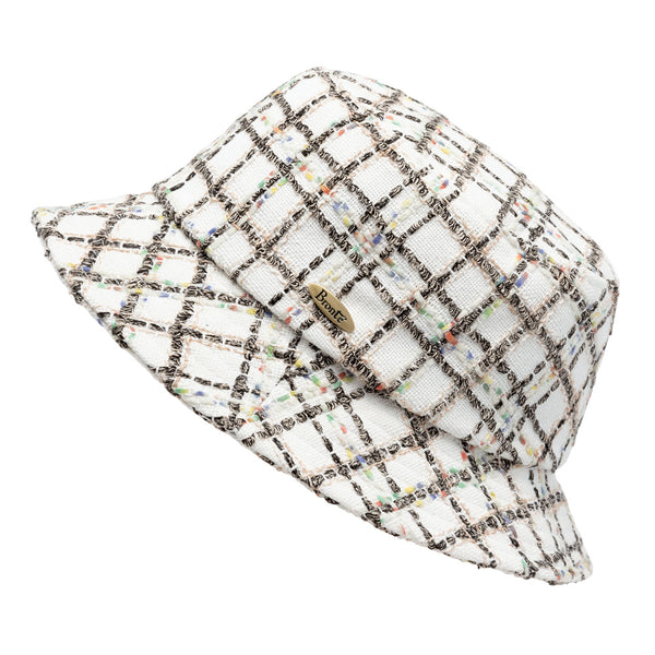 Bucket hat -  Matt - white/black Linton Tweed