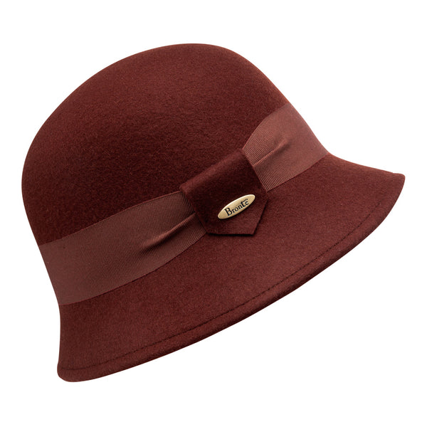 Bronte Cloche hat - Natalie - rust brown