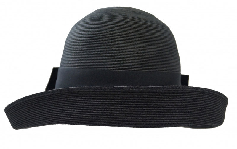 WBronte -Wide brim summer hat - Tara - black - travel hat-SPF50-audrey Hepburn hat style
