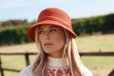 Bronte-Lotte- sun hat in orange, SPF50, OSFA,packable 