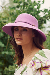 Wide Brim Hat - Anna - lilac