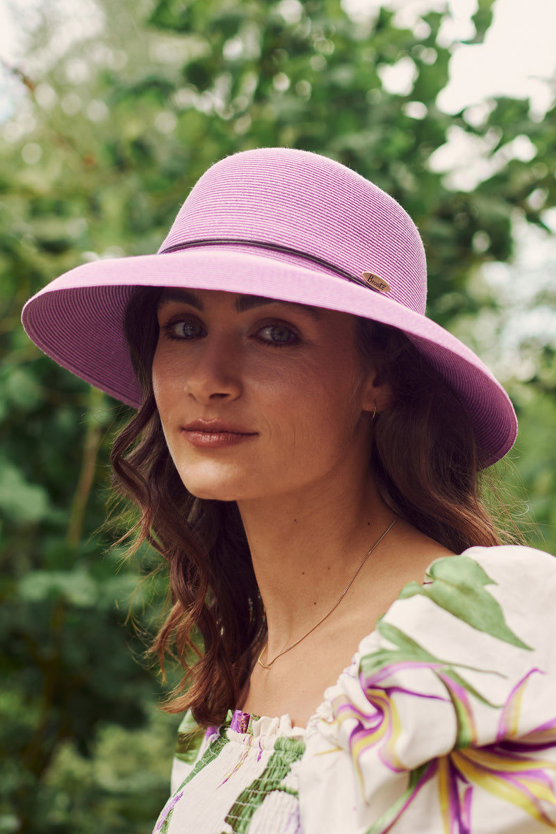 Bronte-Wide brim sun hat - Anna -pastel lilac- travel hat-SPF50