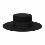 Bronté hats - Boater hat - Bailey B - Black - Wool felt