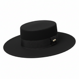 Bronté hats - Boater hat - Bailey B - Black colour - Wool felt