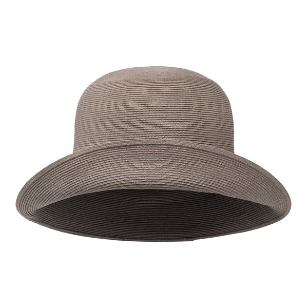Bronte- summer straw hat Southwest in taupe tone, rollable, SPF50