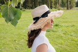 Wide brim fedora  hat -Bernie - natural - sun hat