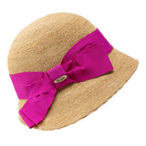 Kim is a fine raffia straw hat in cloche hat style