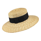 Bronte hats - Marcia - Wide brim hat - Maglina straw - Natural - Black trim - OSFA