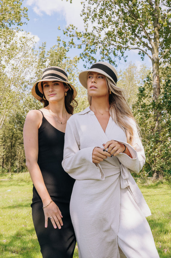 bronte sun hats in airy crochet weave or SPF50 straw