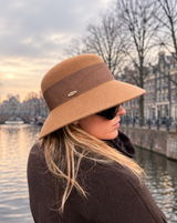 Wide brim Hat - Vita - Wine red