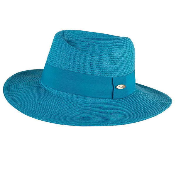 Bronte-fedora- sun hat for women-Paul-aqua blue