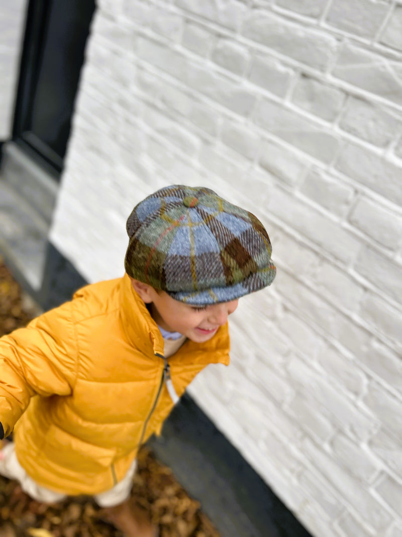 Cap - Ben - green - Harris Tweed