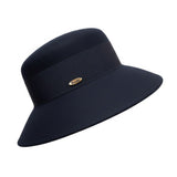 Bronté hats - Vita Lampshape hat - Wool felt - Ribbon - Bucket hat - Navy blue