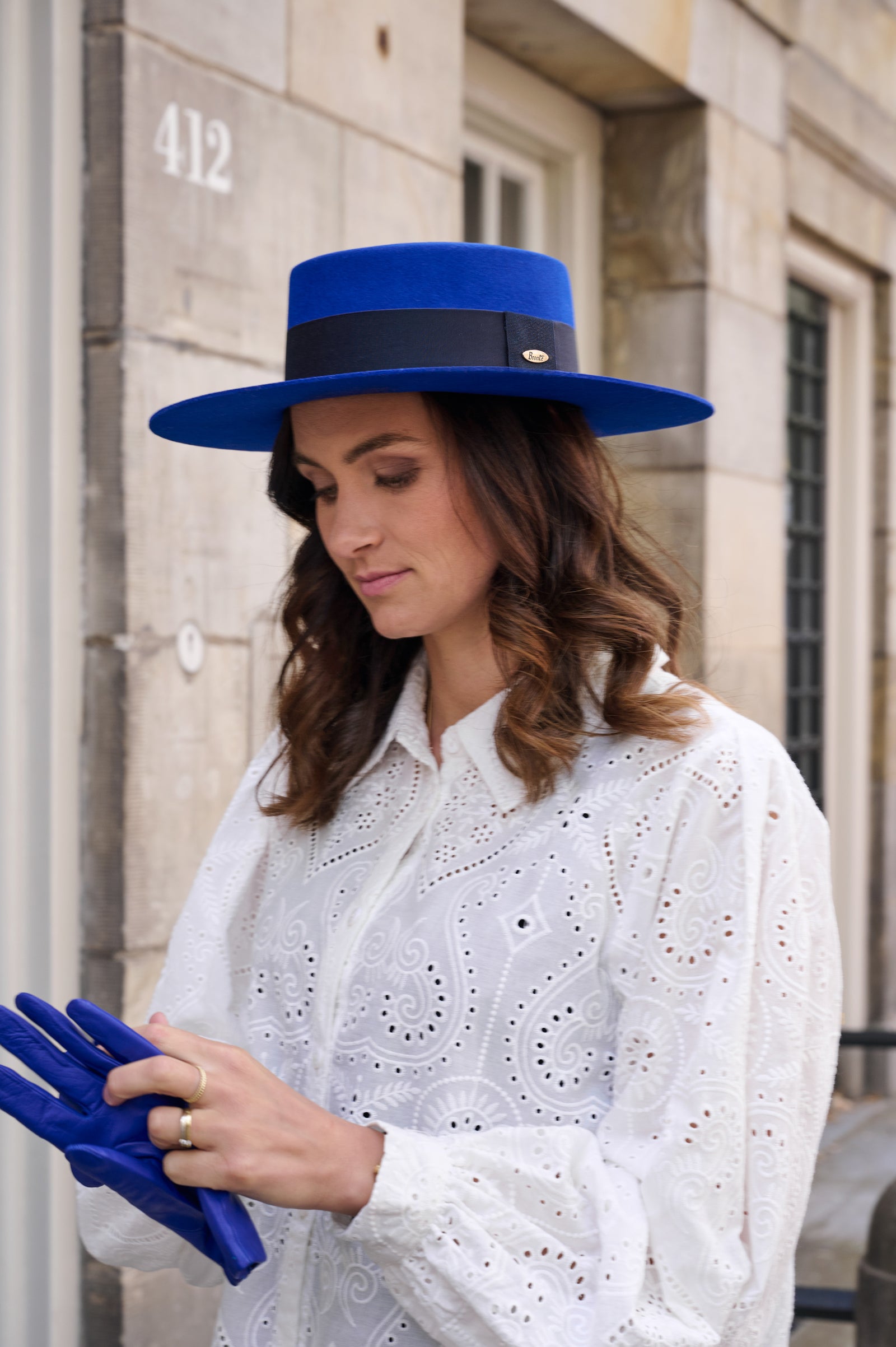 Emporium Leather Guanti In Pelle Donna - Blu Marino, Morbida Vera Pelle, Fodera In Pelliccia Sintetica, Caldi Ed Eleganti