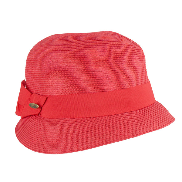 Cloche hat - Pleun - coral red