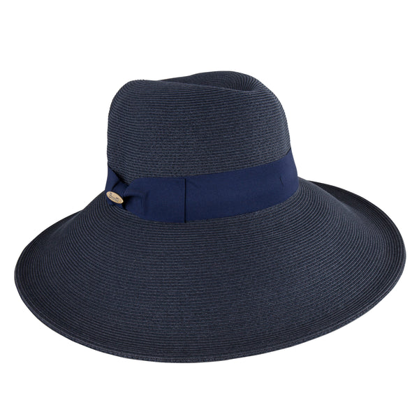 Wide brim hat - Jacqueline - navy blue