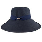 Wide brim hat - Jacqueline - navy blue
