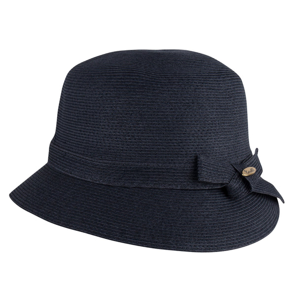 Navy blue cloche hat on sale