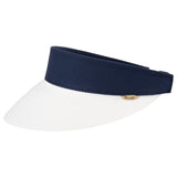 Sun visor - Evy - white & navy blue