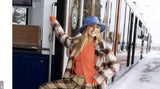 Cleo- winter fedora hat for women, wool felt and with leather trimming
