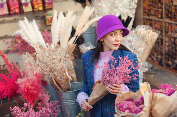 Cloche hat - Sophia - pastel pink