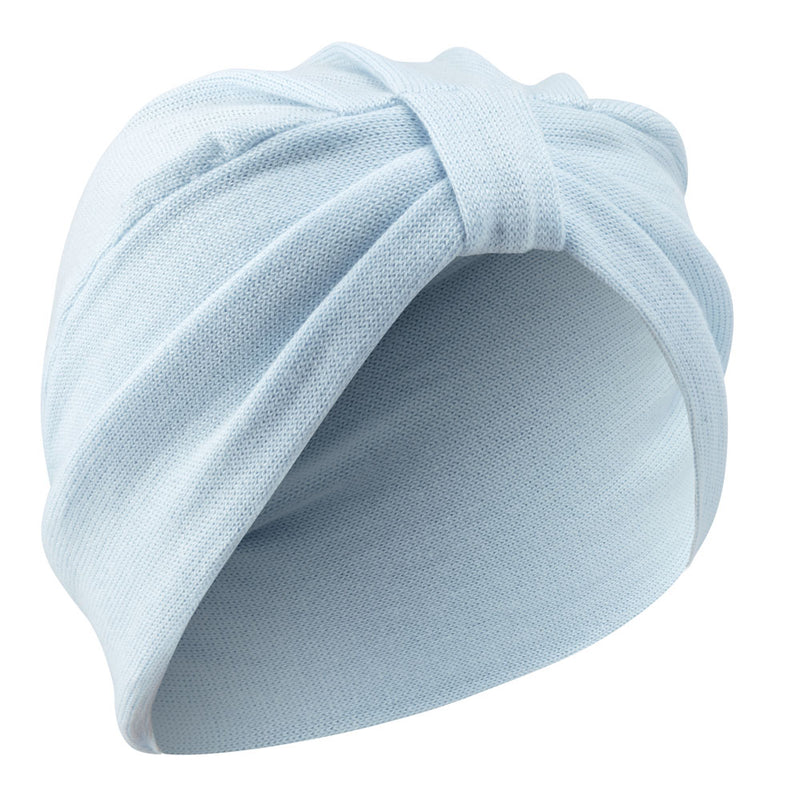 Laurel, comfortable cotton turban, pastel blue