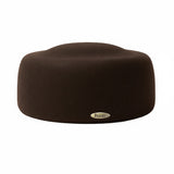 Bronte; ABBY, new Wool Felt Pillbox hat in MOCCA