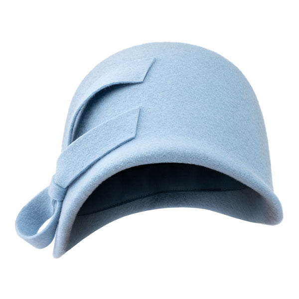 Bronte-wool felt  Cloche hat  - Belle in lavender blue
